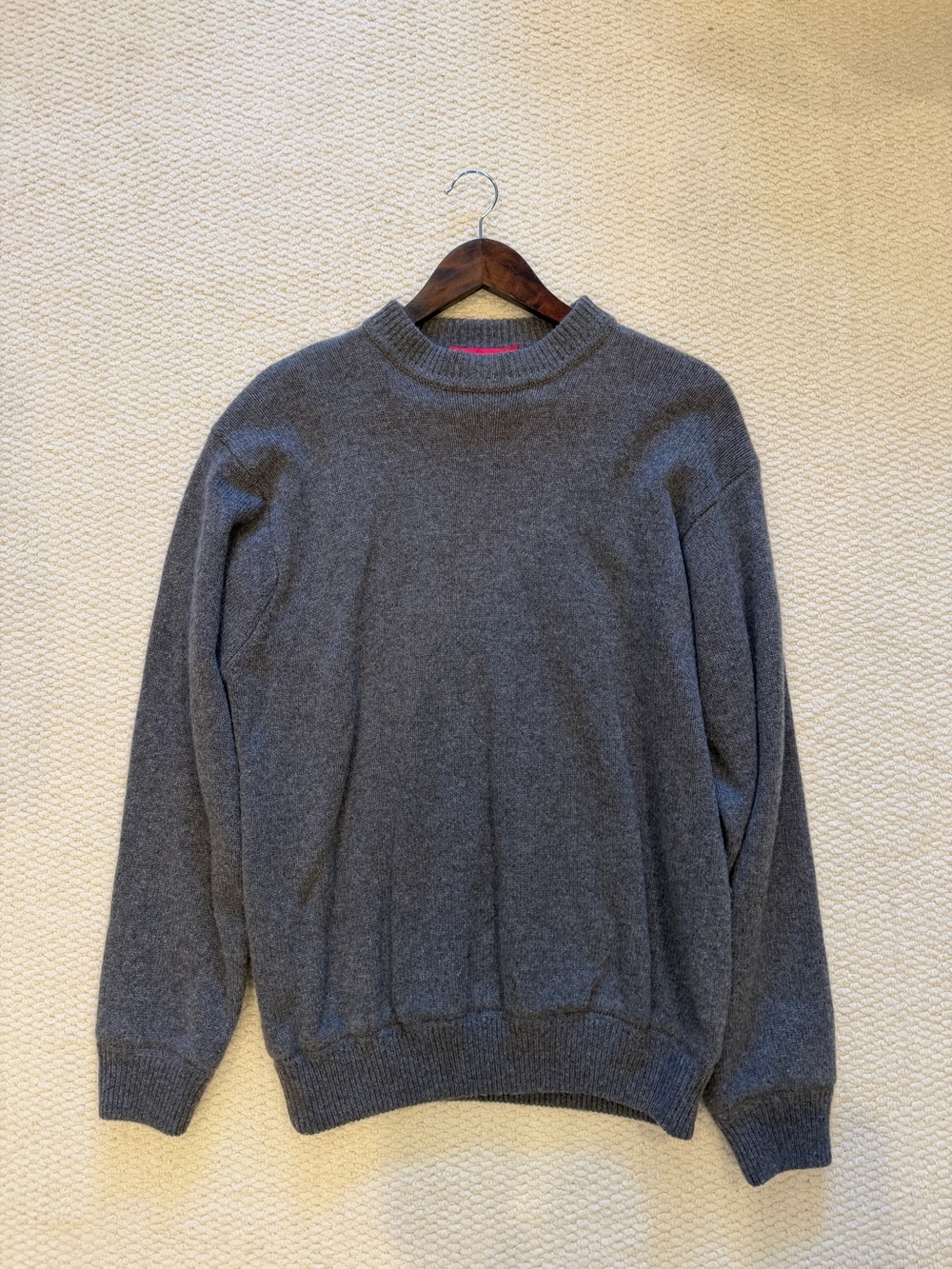 Shanghai Tang Men’s Dark Gray Crewneck Sweater